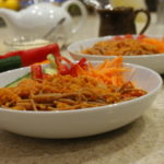 Lentil ragu with spaghetti