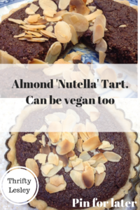 Almond Nutella tart