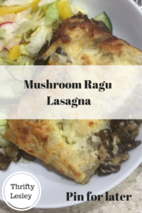 Mushroom Lasagna - an extremely cheap meal