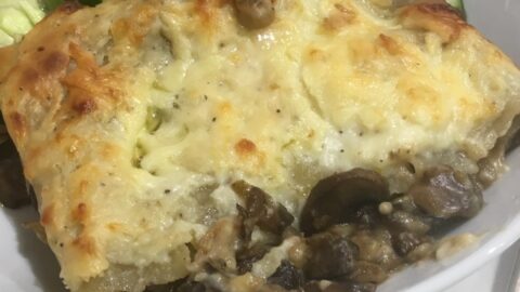 Mushroom lasagna for a budget family meal