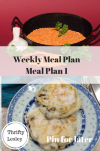 Weekly Meal Plan 1