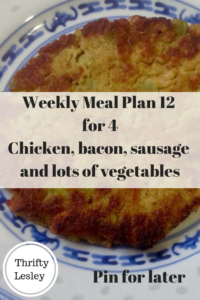 Weekly Meal Plan 12 for budget meals