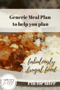 generic meal plan