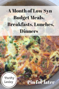 A Month of Low Syn Budget Meals
