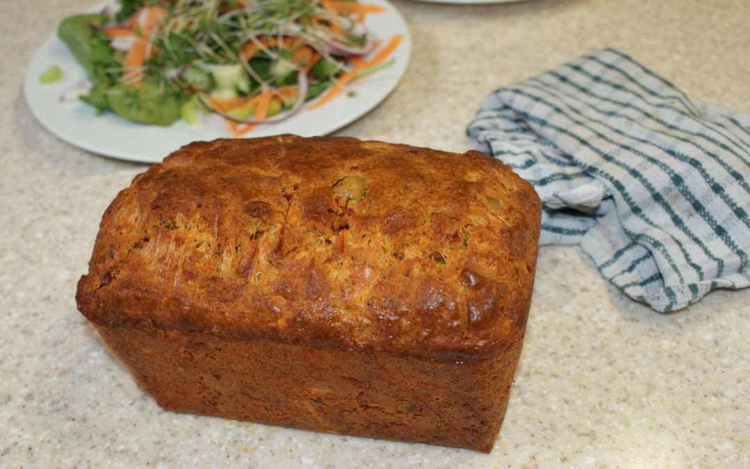 Bacon, Olive and Cheese Loaf Cake
