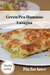 Pea Hummus Lasagna for a budget family dinner