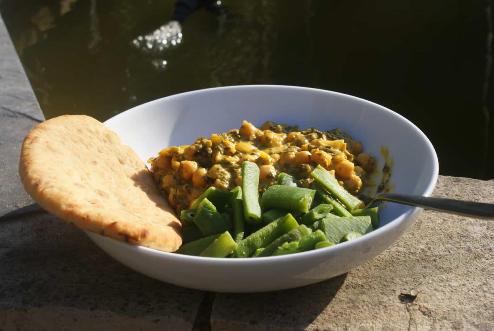 chickpea, mango and coconut curry