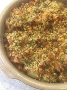 celery, swede and chickpea bake