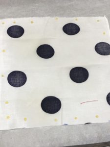 blue spotted beeswax wrap