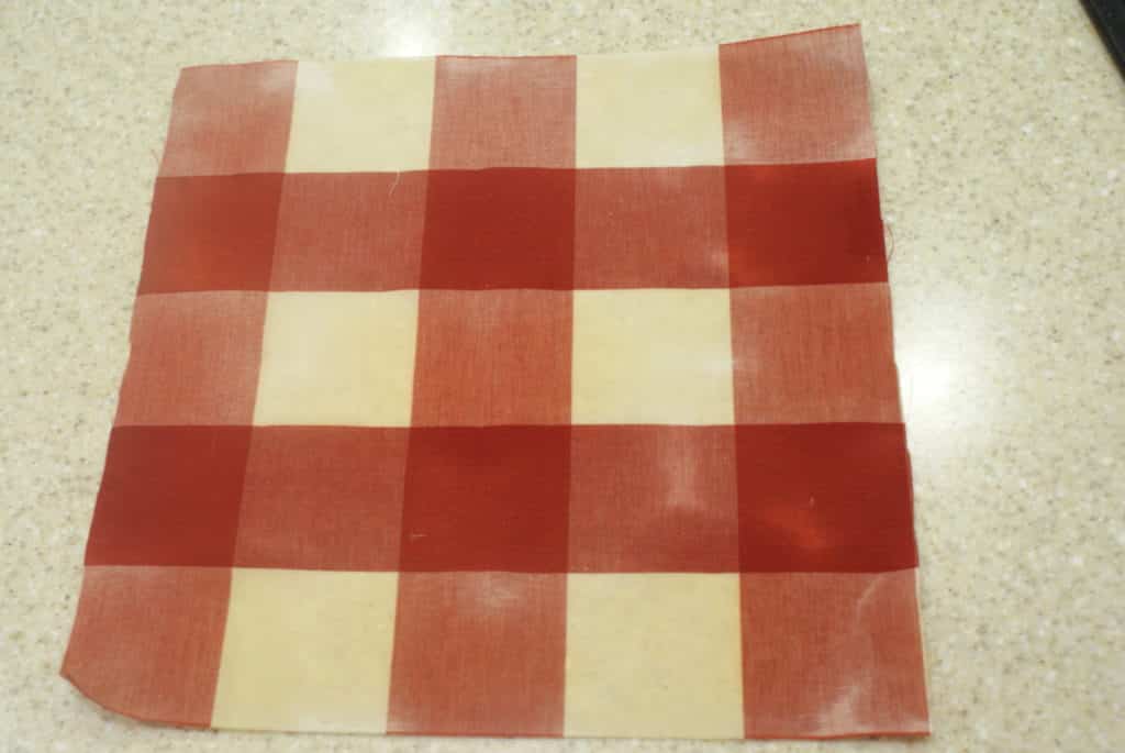 red check beeswax wrap