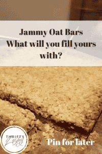 vegan oat bars, filled with jam - a Pinterest image