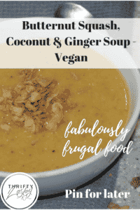 Butternut squash, Coconut & Ginger Soup