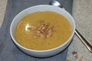 butternut squash, coconut and ginger soup