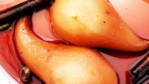 poached pears, without alcohol