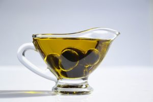 olive oil in a jug