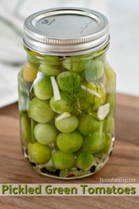 quick pickled green tomatoes