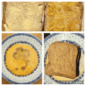 marmalade eggy bread - collage