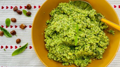 broccoli pesto - in dish