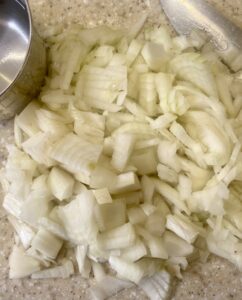 chopped onions.