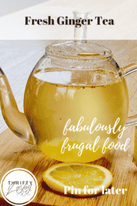 Pinterest image for fresh ginger tea