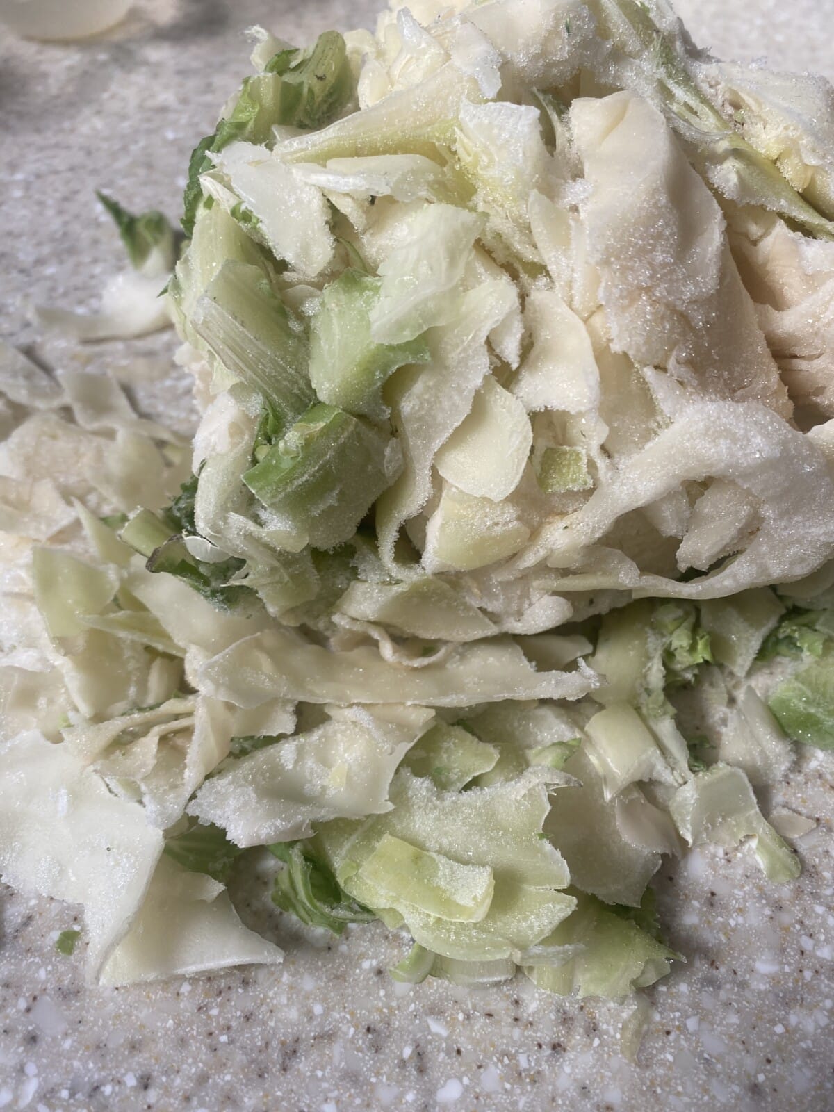frozen white cabbage