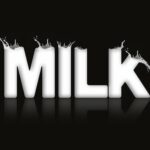 the word 'milk' spelled with letters that look like milk