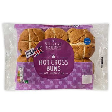 6 hot cross buns in a packet 