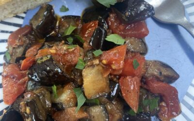 Aubergine Ragu – Eggplant Ragu – Melanzane a Funghetto