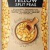 yellow split peas, in a cellophane packet. The brand name is Laila.